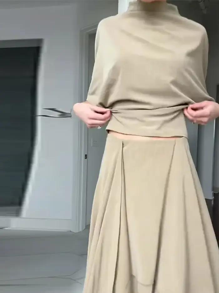 Ensemble élégant haut et jupe pour femme Printemps-Été 2026
