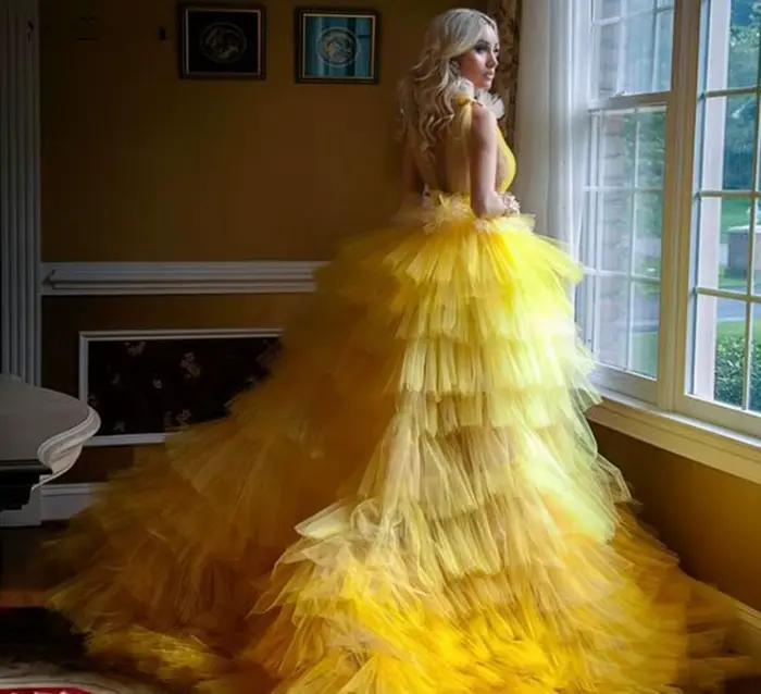 Robes de bal dorées 2026 pour femmes, robes de soirée formelles élégantes, courtes devant, longues derrière, plissées, vestidos de gala, robes de soirée de remise de diplôme