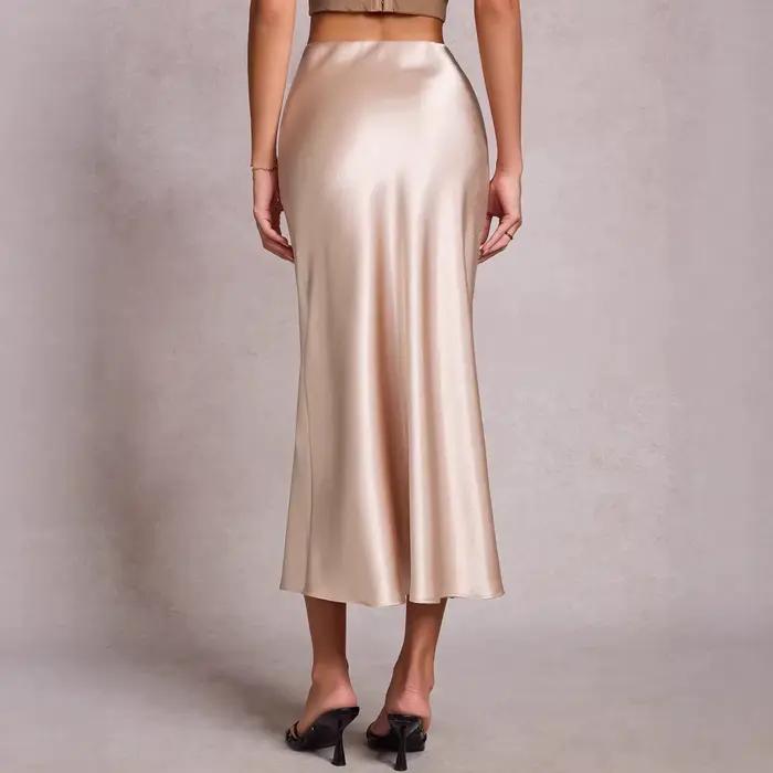 Nouvelle jupe plissée à taille extensible, élégante et moulante pour femmes