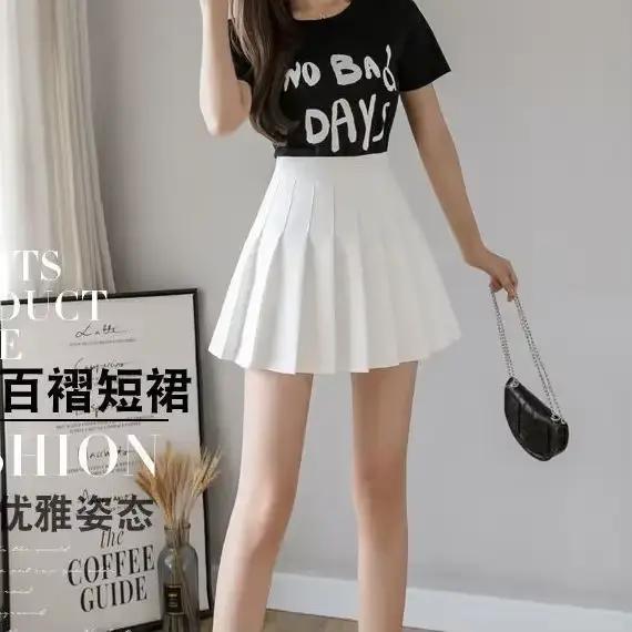 Mini-jupe plissée haute taille pour femmes et filles, polyester doux, coupe printemps-été, à offrir pour anniversaire ou cadeau d'été