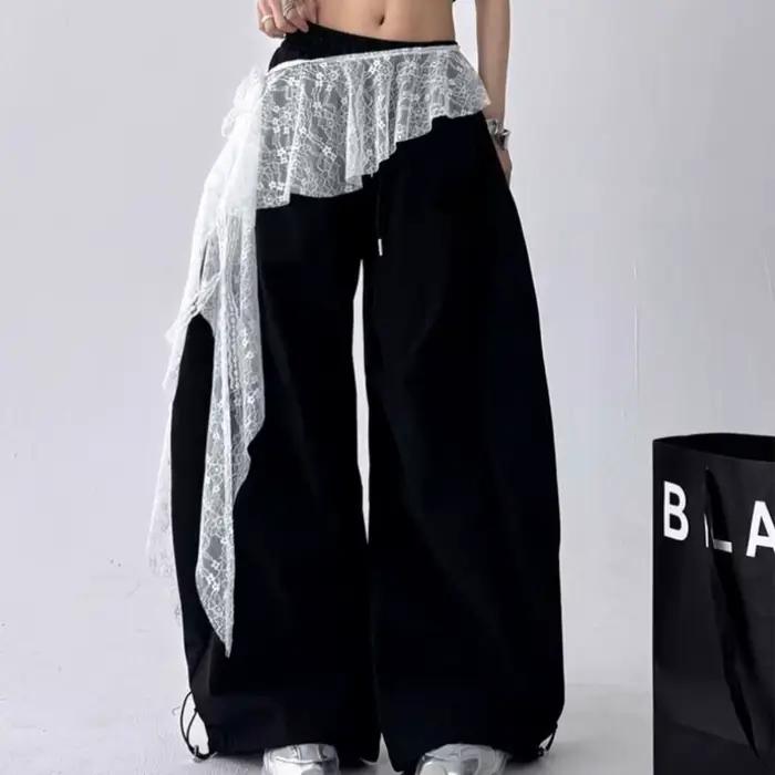 Mini-jupe irrégulière transparente froncée à taille haute