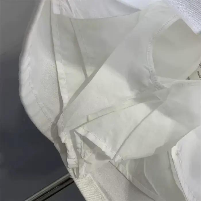 Nouvelle jupe en jean taille haute blanche bouton a-word jupes de hanche pour les femmes avec poche