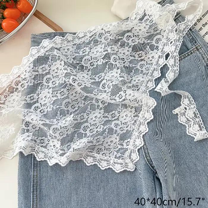 Jupe courte triangulaire et mi-longue en tissu avec garniture en dentelle douce pour femmes, style empilé et coréen, idéale pour les occasions spéciales et la mode quotidienne