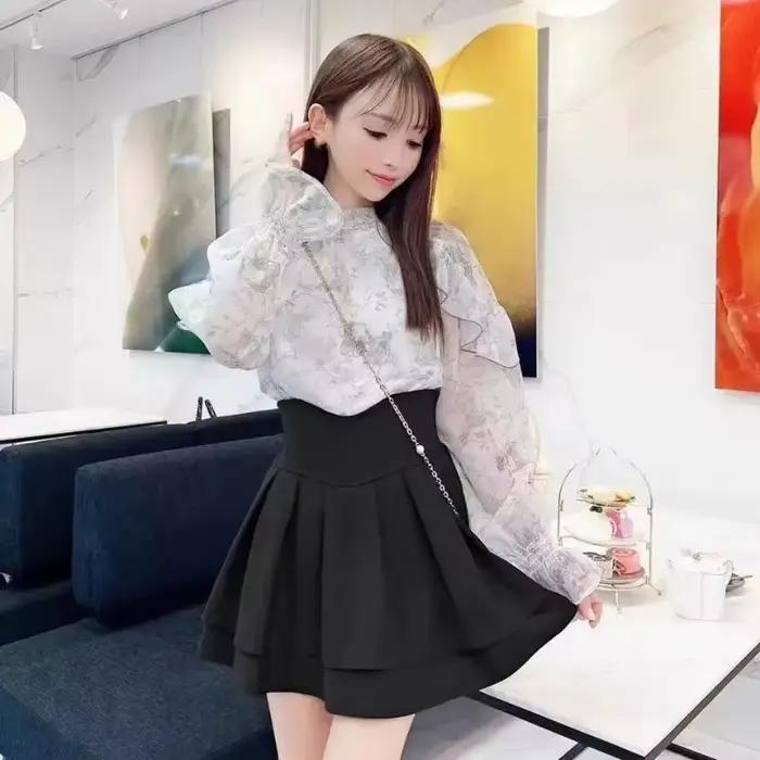Jupe noire subculturelle japonaise pour femmes