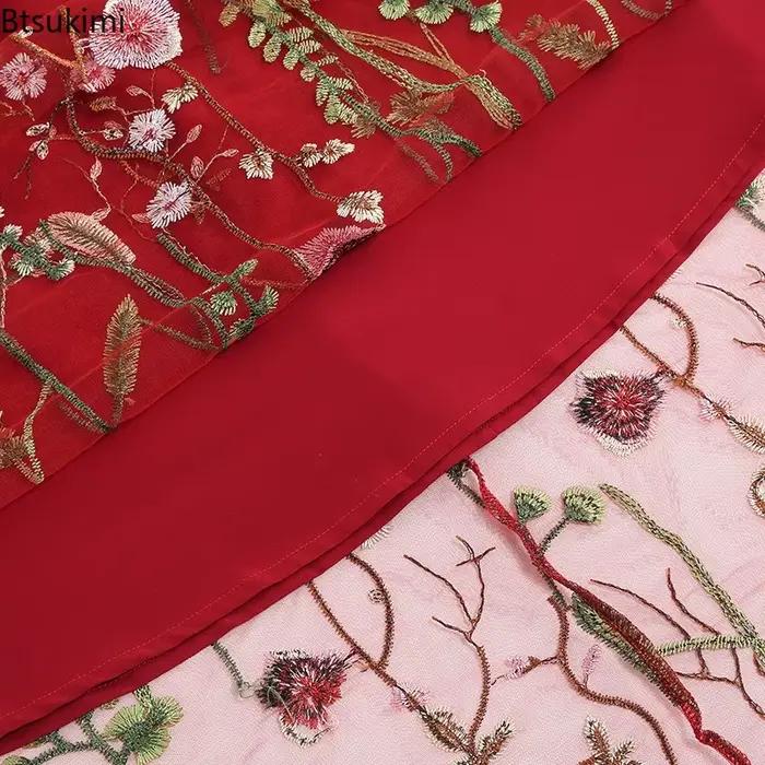 Jupes brodées tendance pour femmes 2026 – Taille haute élastique