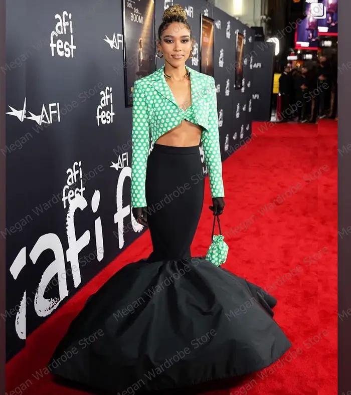 Élégant noir longue jupe sirène Style espagnol taille élastique Satin jupes de fête longueur de plancher femmes