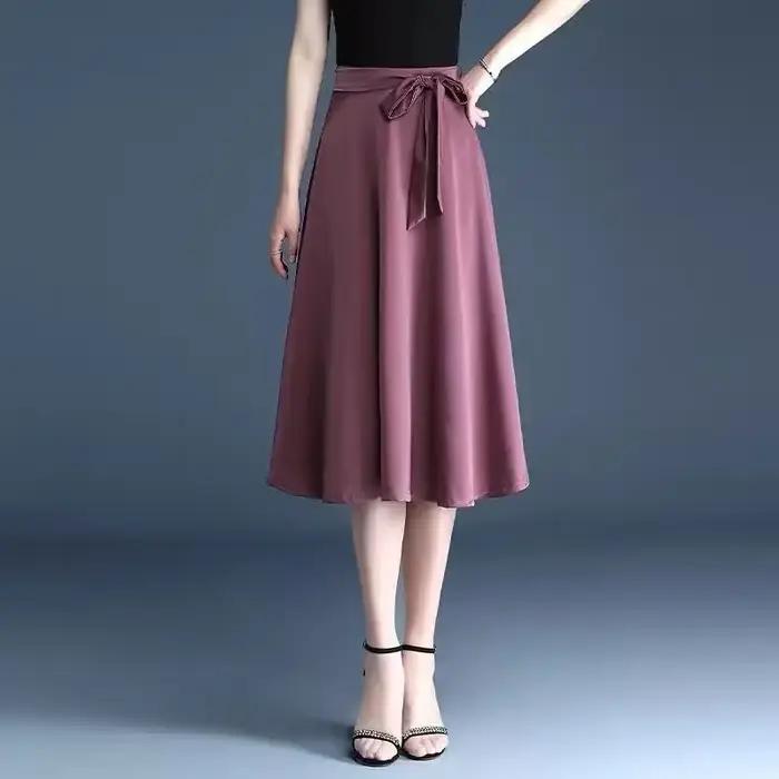 Femme jupe été 2025 Midi une ligne jupes pour les femmes offre originale chaude esthétique nouveau en luxe élégant décontracté de haute qualité V