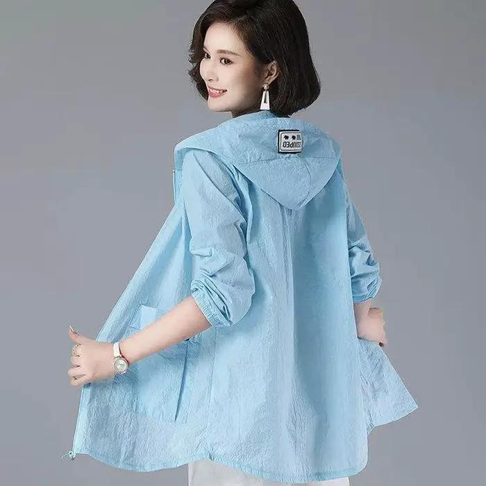 Manteau mi-long ample et léger pour femme, protection solaire anti-UV, pour les activités de plein air, les voyages quotidiens et l'été