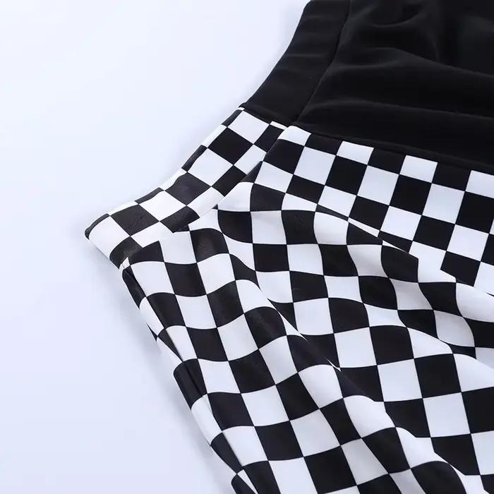 Jupe gothique sexy taille haute pour fille noire