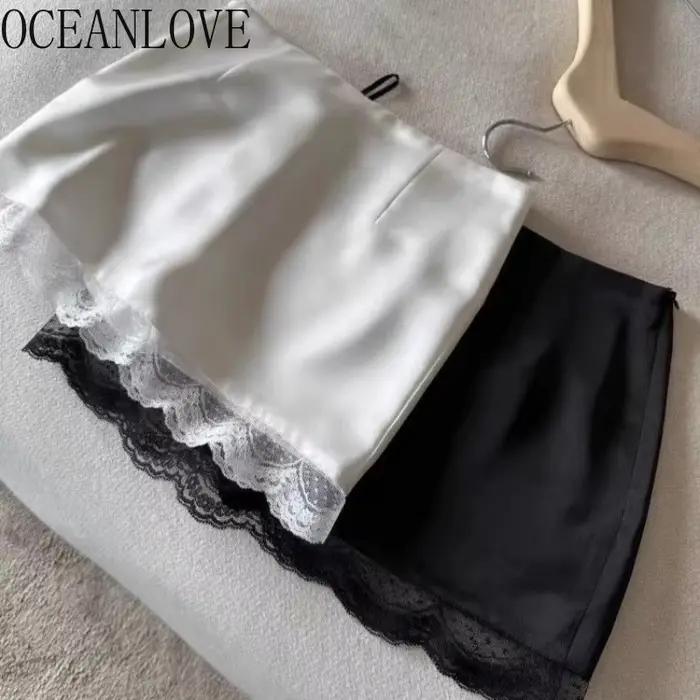OCEANLOVE Jupes en satin et dentelle pour femmes