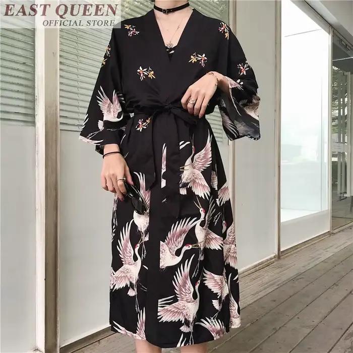 Kimono japonais traditionnel pour femme, Cardigan Long, chemisier Cosplay, chemise Yukata, robe japonaise Haori Geisha KZ001, 2021