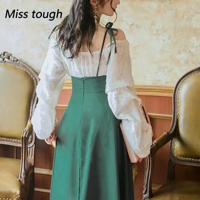 Jupe longue Miss Tough bas de Lolita style vintage Y2K pour femmes ajustée chic et confortable pour occasions spéciales et cosplay