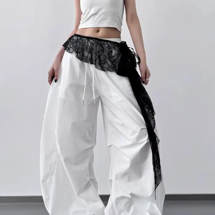Mini-jupe irrégulière transparente froncée à taille haute