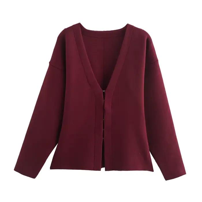 Costume jupe courte veste mince tricotée simple pour femme