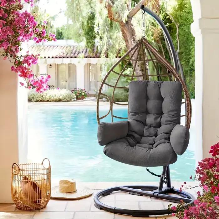 Coussin de chaise à bascule en forme d'œuf pour hamac, disponible pour la décoration de jardin et de salon (sans siège suspendu) Cojin