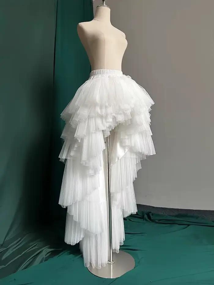 Jupe tutu longue à dos court, jupes de princesse à la mode