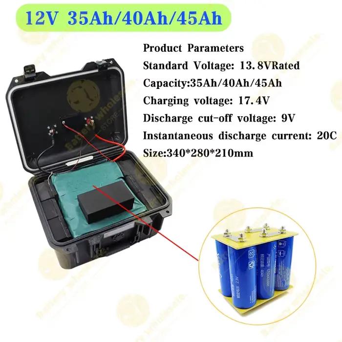 Batterie au lithium titanate Yinlong 12V 45ah 40ah LTO66160 10C haute puissance avec BMS intégré, batterie rechargeable pour autoradio, sans taxes