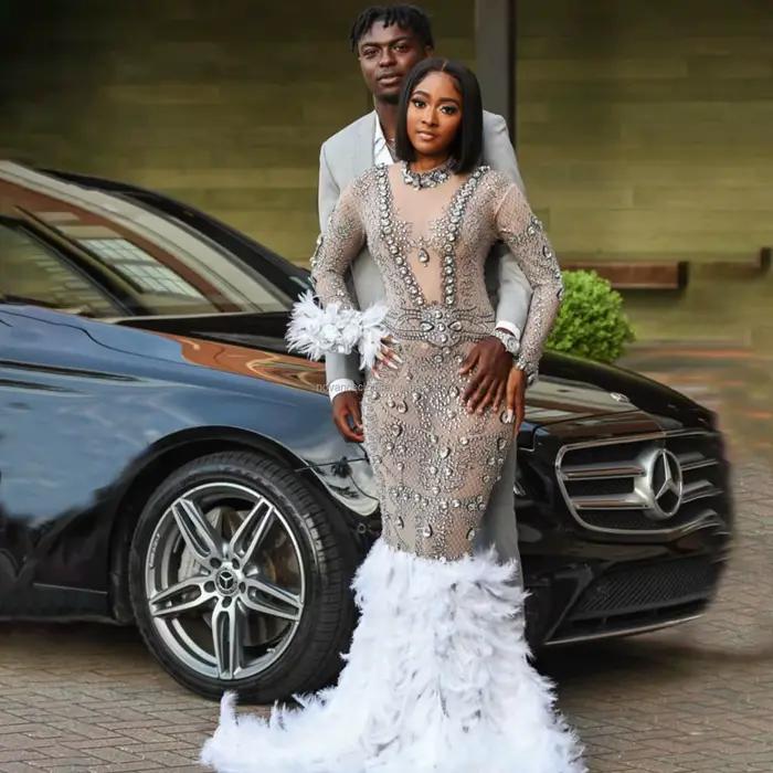 Rotterdam Kly-Robe de Soirée Longue avec Strass, Costume Luxueux, Danseuse, Clignotant, ixd'Anniversaire, Invités de Mariage