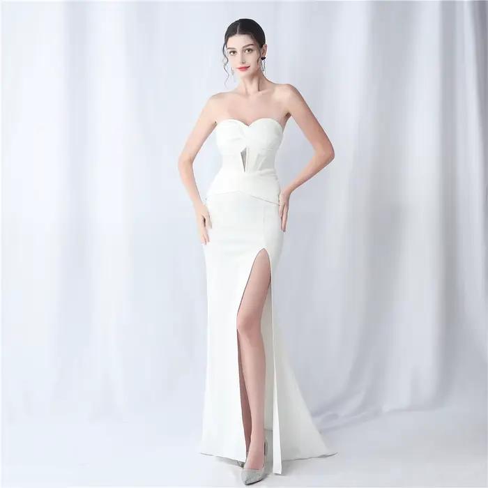 Robe de Soirée de Forme Sirène en Satin pour Femme