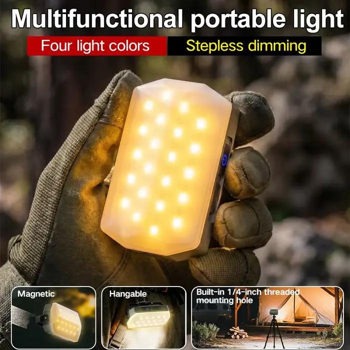 Lampes de camping portables d'extérieur, lampes suspendues rechargeables pour le travail et l'ambiance, éclairage LED longue portée pour tente