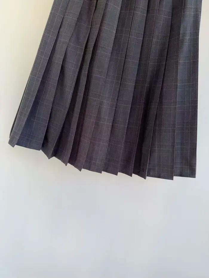 Mode 100% laine jupe plissée pour les femmes de haute qualité contraste taille élastique presse pli genou longueur gris jupes à carreaux dame 2025