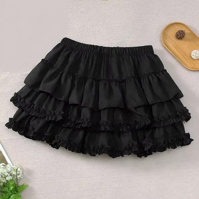 Femmes jupe courte noire Style Preppy japonais