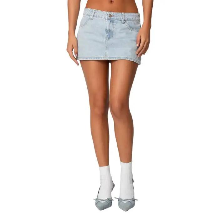 Jupe en jean femme décontractée ample Hottie jupe en jean sexy