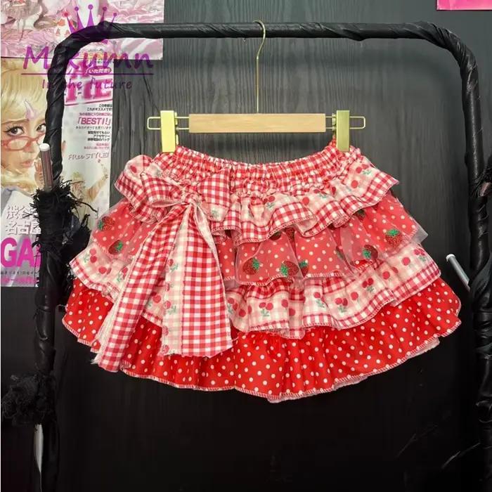 Mini-jupe japonaise Kawaii Lolita Mikumn pour femmes et filles