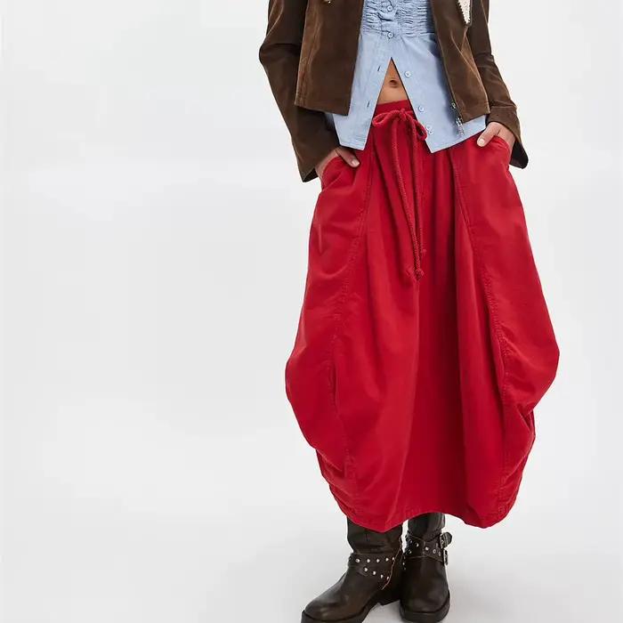 Jupe longue de Parachute Cargo Y2k pour femmes