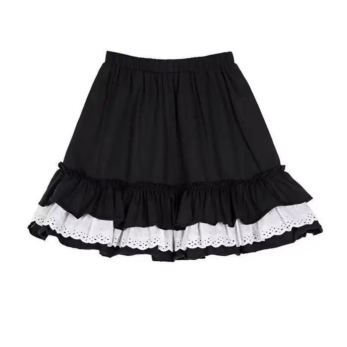 Nouveau Kawaii Style japonais jupe femmes étudiant a-ligne plissée dentelle Mini
