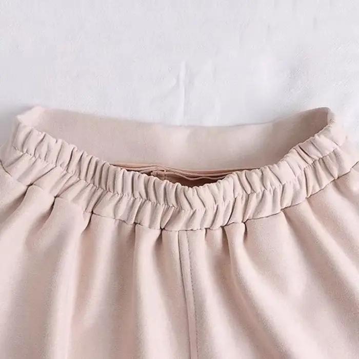Vinatge Faux daim jupe pour femmes automne hiver une ligne taille haute jupes femme couleur unie genou longueur
