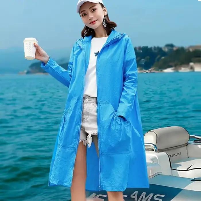 Veste à capuche pour femmes, sweat-shirt, Streetwear, coupe-vent, manches longues, mode coréenne, décontracté, longue, vêtements pour femmes, 2024
