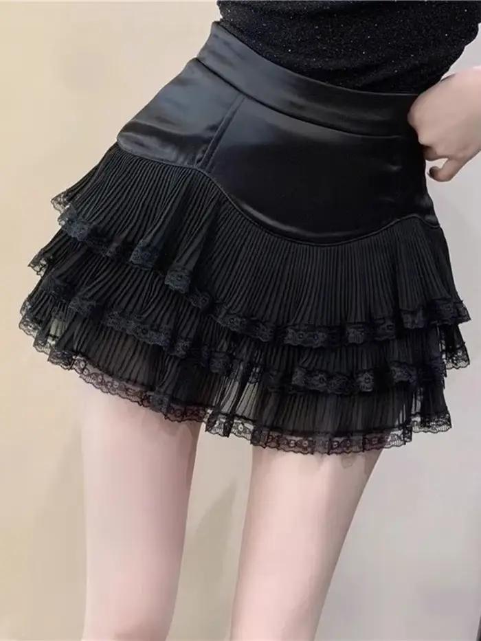 Dentelle volants jupes blanches femmes Sexy mince taille haute douce Mini jupe mode élégante femme décontracté Hotsweet