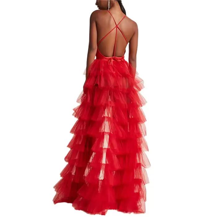 Jupe en tulle transparent pour femmes, jupe de fête avec volants, longueur au sol, style bohème, pour mariages, cocktails, soirées et occasions spéciales