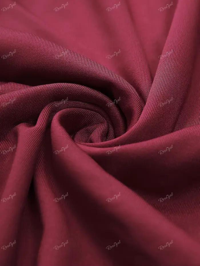 Jupe grandes tailles haute élasticité polyester et élasthanne avec rivets, dentelle et découpes pour femmes décontractées printemps été