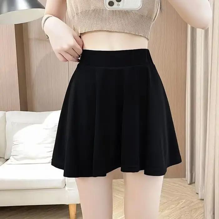 Jupes féminines plissées été 2025 jupe Midi femme plissée offre 2025 nouveau dans les vêtements esthétiques chics et élégants tendance ventes V