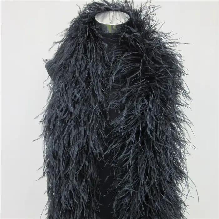YY-tesco-Jupe Boa en plumes d'autruche, Costumes de garniture pour la fête, Châle, Artisanat, Boa en plumes de rose dans les décorations de mariage, 2 mètres, 2006