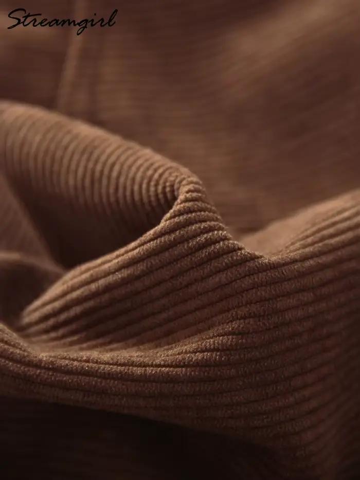 Printemps velours côtelé Mini jupe bordeaux pour femmes marron Vintage une ligne jupes courtes avec court à l'intérieur