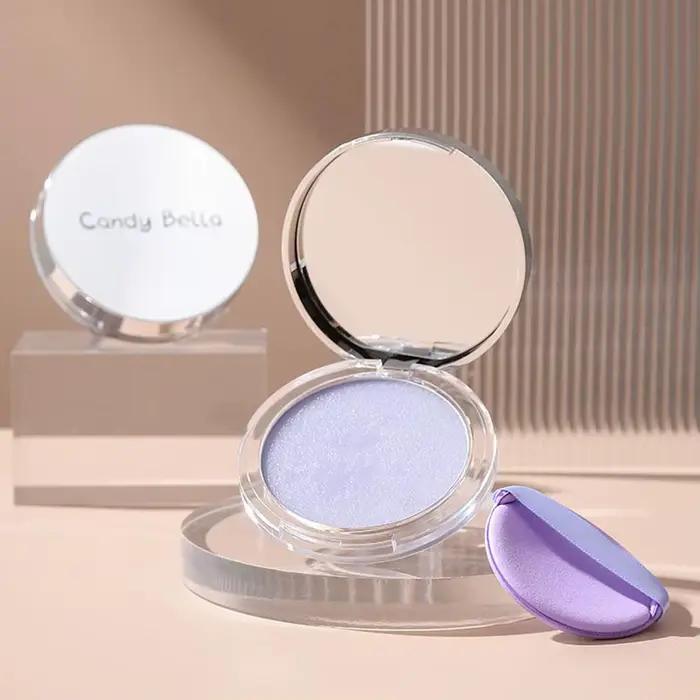 Poudre pressée à la lavande, poudre mate, contrôle durable de l'huile, couverture complète du visage, réglage Compact, fond de teint, cosmétiques