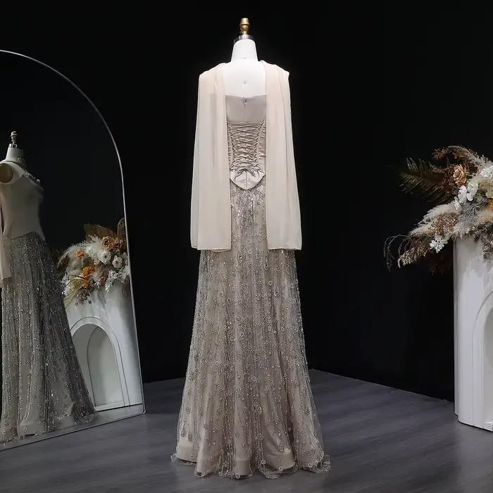 Robe de soirée longue de luxe verte Sharon Said