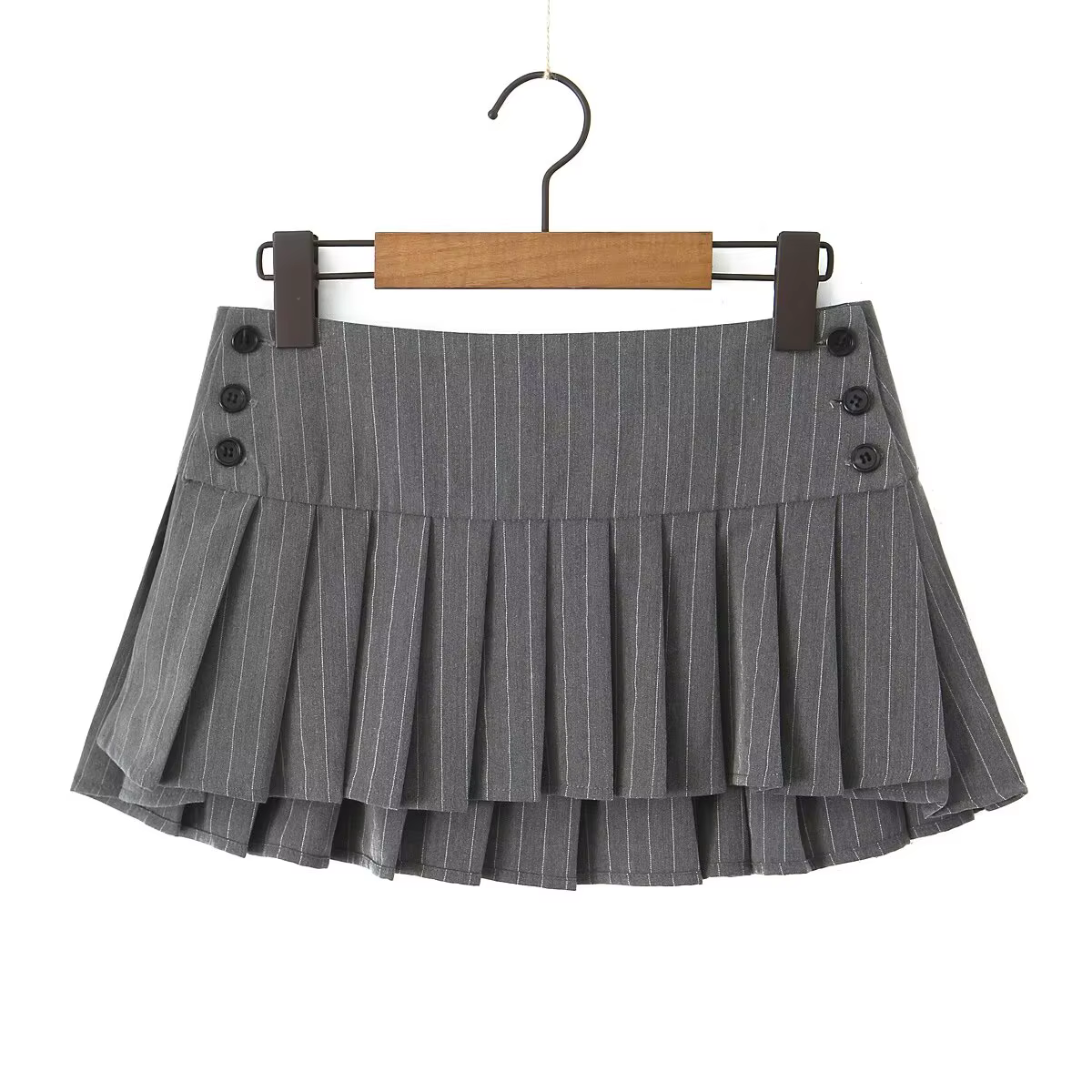 YENKYE-Mini Jupe Plissée à Rayures pour Femme, Jupes Patineuse Courtes, Taille Basse, Sexy, Y2K