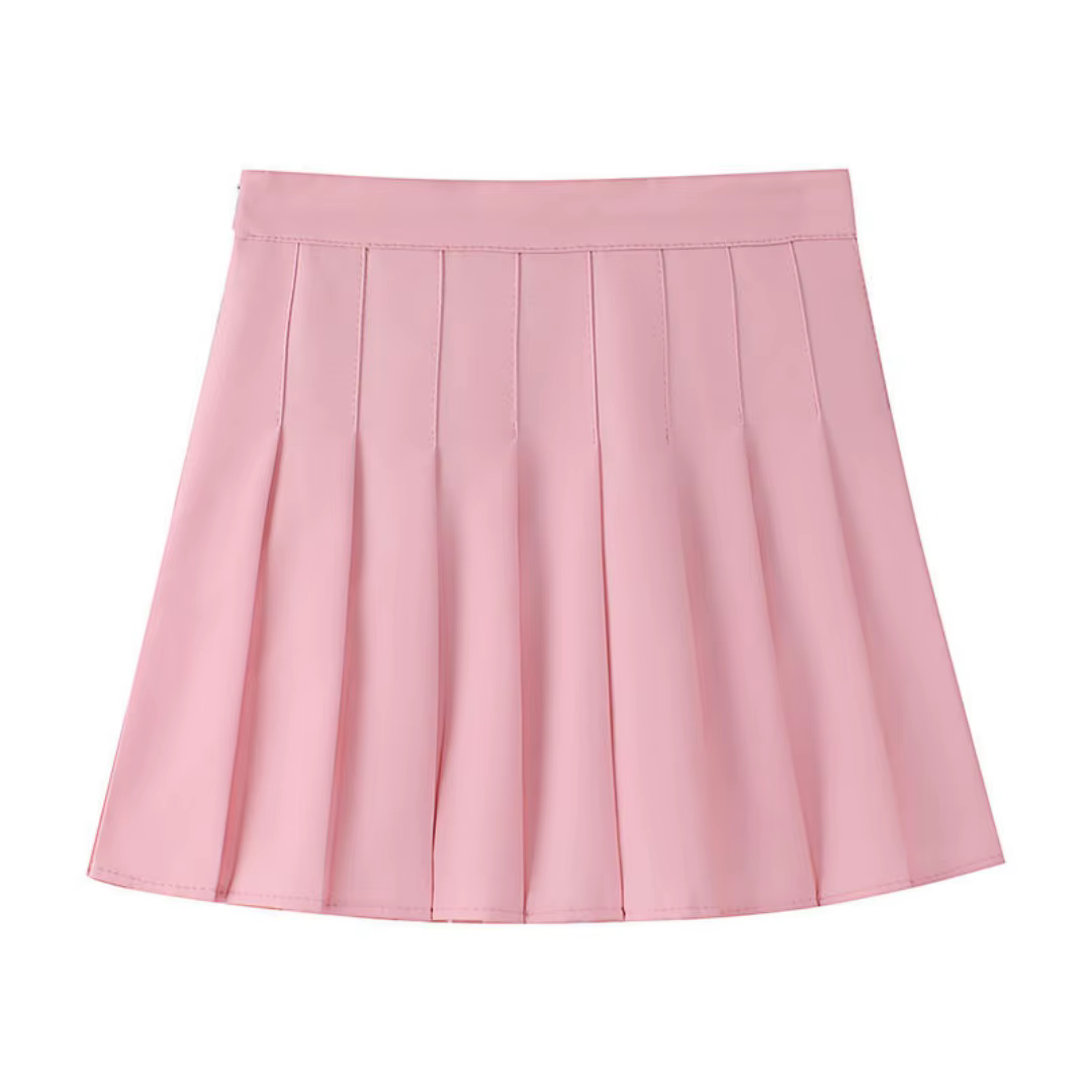 Nouvelles Mini jupes femmes 2025 été école japonaise jupes plissées taille haute Kawaii mignon rose 
