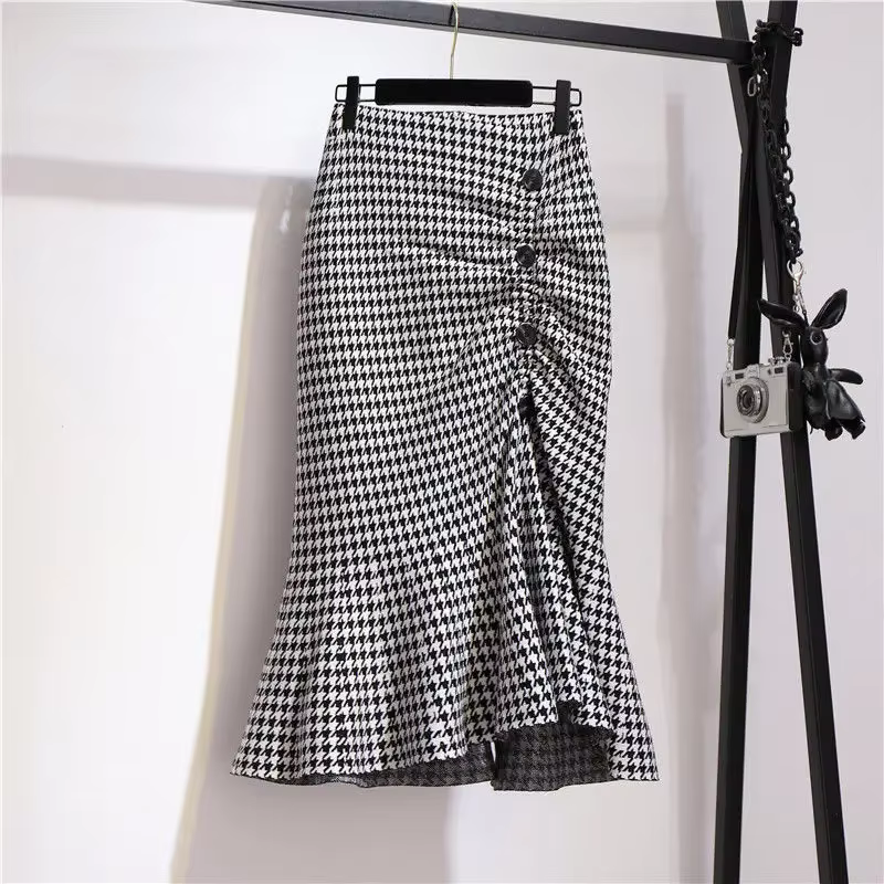 Jupes mi-longues pour femmes, vêtements esthétiques, Chic et élégant, bon marché, Style coréen, haut
